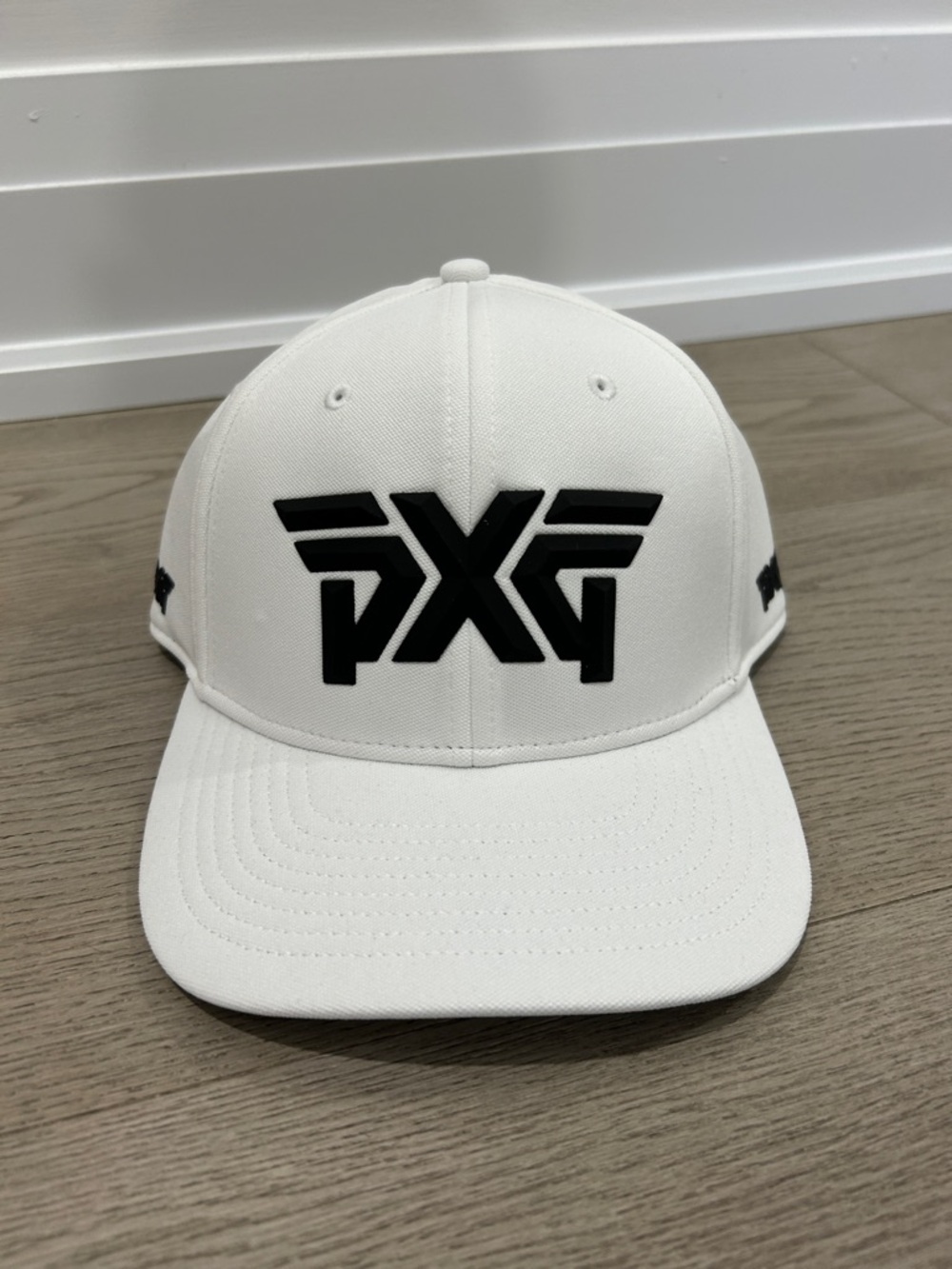 PXG White Cap with Black Raised Logo
